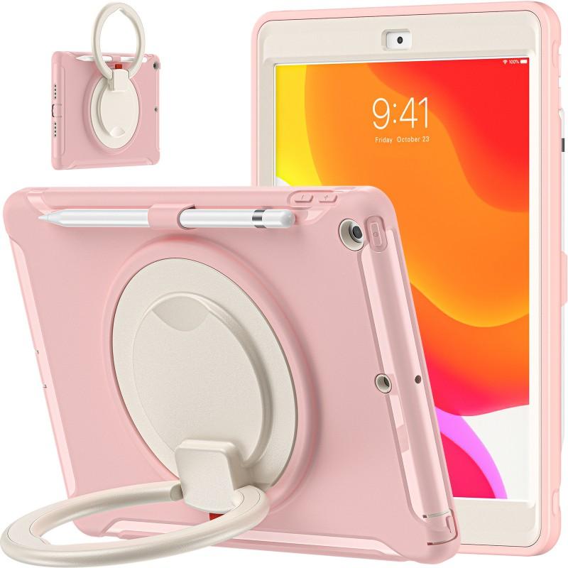 IPad 10.2 Case With Pencil Slot 360 Rotating Handheld Stand Shockproof TPUPC Cover 2019/2020 Models