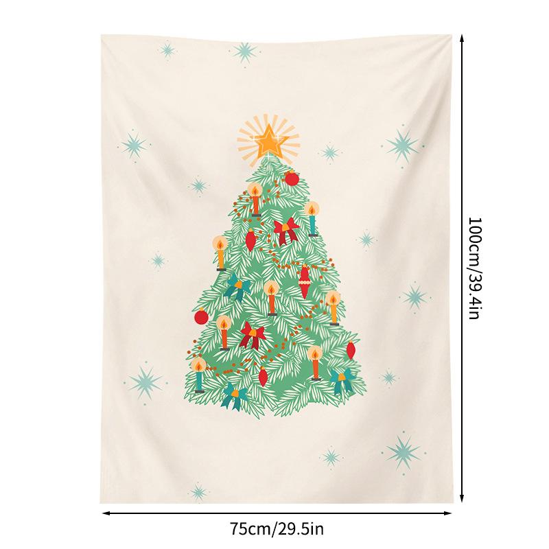 Christmas Decorative Hanging Tapestry Room Backdrop Photo Props Wall Tapestry Xmas 2025 New Year Hanging Cloth
