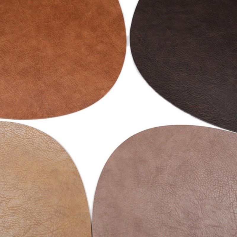 1/4/6Sets Irregular Faux Leather Placemats and Coaster Set Wrinkle Free Kitchen Dining Luxury Gift Nordic Cowhide Table Mats