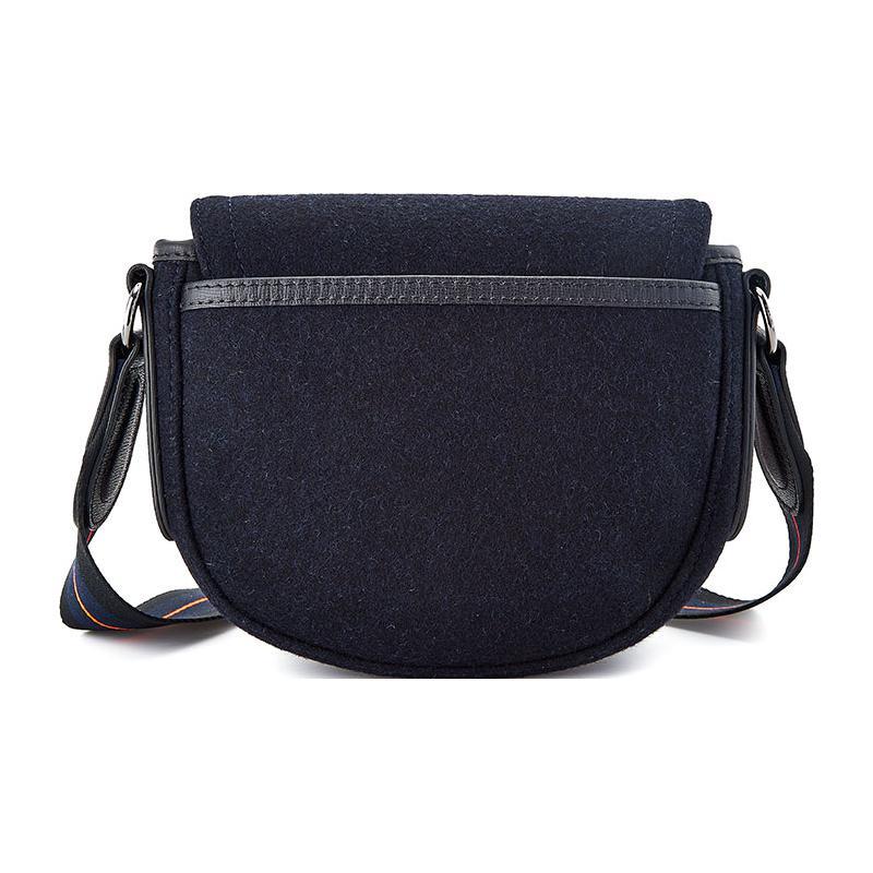 New LONGCHAMP Wool Saddle Bag, Crossbody Bag, Shoulder Bag Women's Black L1395HXM006