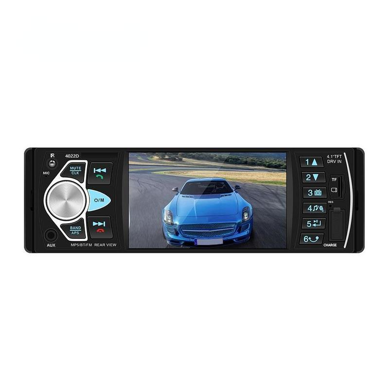 4.1'' Car Radio 1Din Audio Stereo FM Bluetooth Steering Wheel Remote Control Car Player