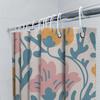 Moderner Badezimmer-Duschvorhang mit Blumendruck, dekorativ, wasserdichtes Stoff-Duschvorhänge für Heimdekoration in verschiedenen Größen! (