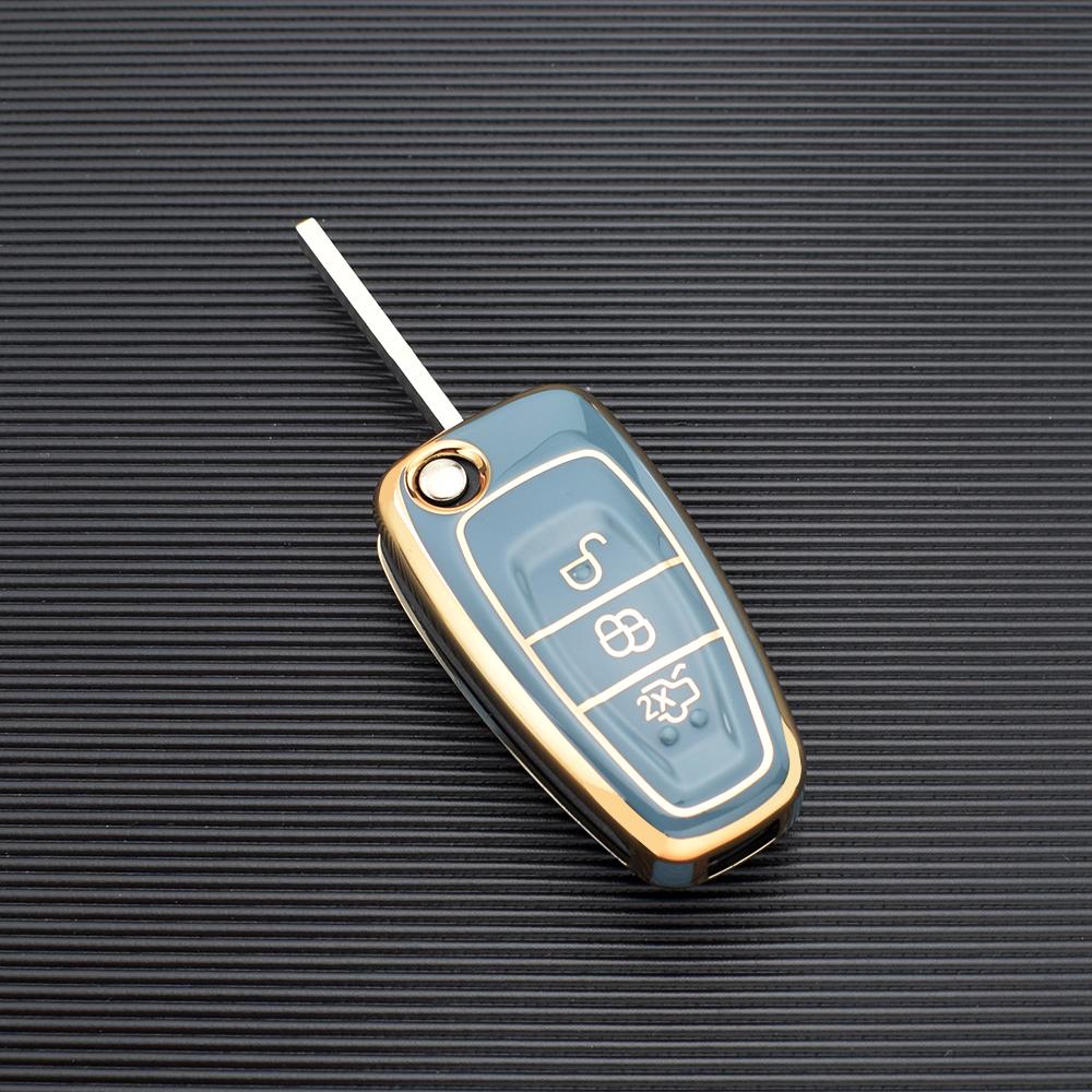 For Ford Ranger C-Max S-Max Focus Galaxy Mondeo Transit Tourneo Custom TPU Car Key Case Cover Auto Key Holder