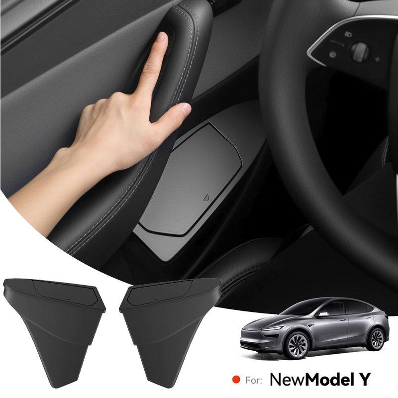 YZ Front Door Storage Trash Can for Tesla Model Y Juniper 2025 Car Door Storage Box Multi Functional Organizador Car Accessories