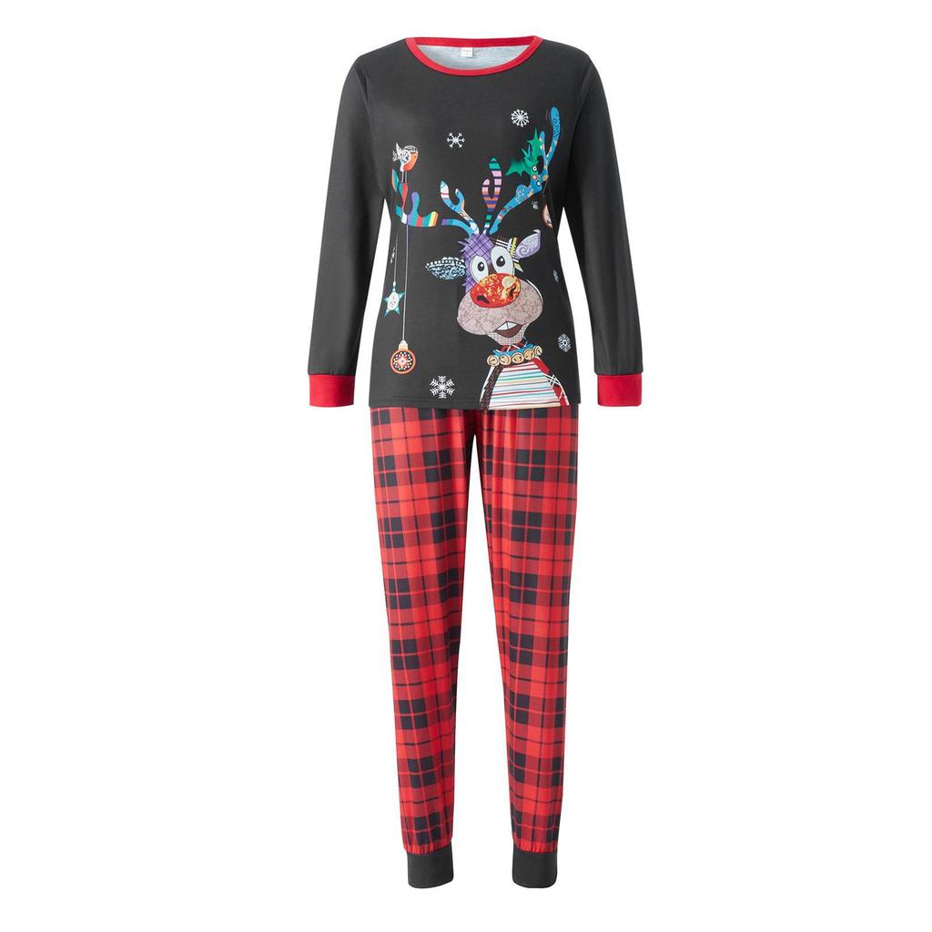 2023 Autumn Family Plaid Christmas Pajama Set - Cozy Cotton Parent-Child Outfits for Three or Four