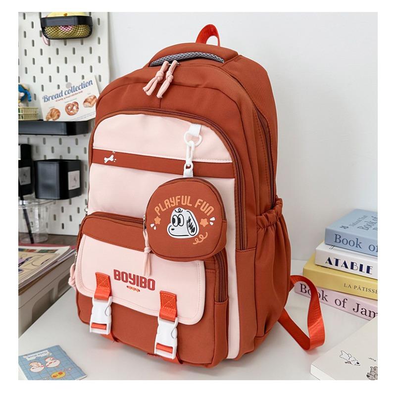 

Школьный рюкзак новый высококачественный в стиле колледжа свежий и милый контрастный рюкзак для старшеклассников легкий рюкзак большой вместимости оранжевый
