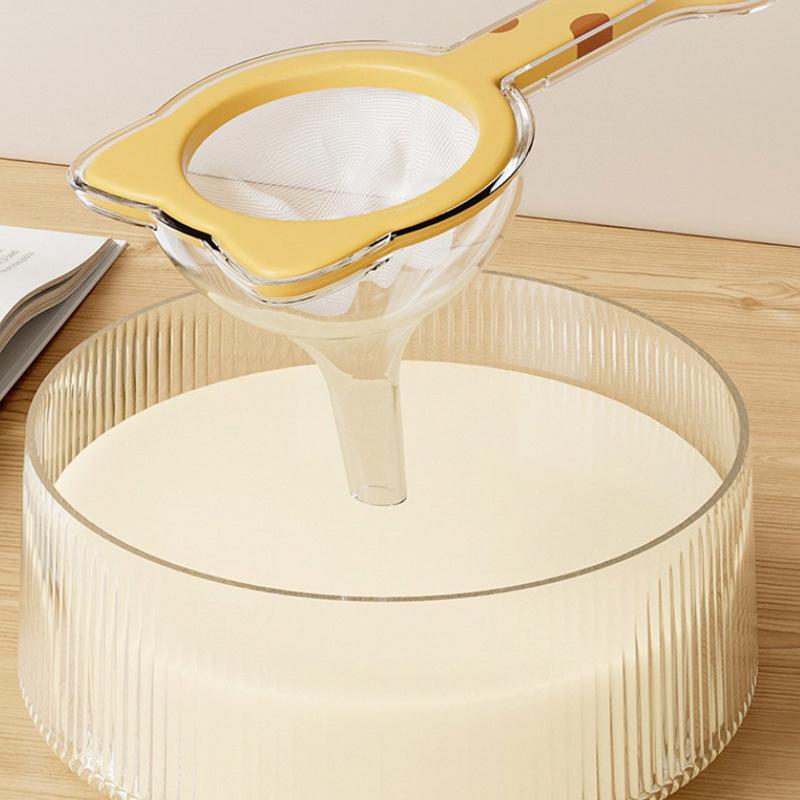 Kitchen Filter Fine Mesh Strainer Sieve Nylon Filter Spoon Plastic Soy Milk Juice Yogurt Food Strainer Kitchen Utensils