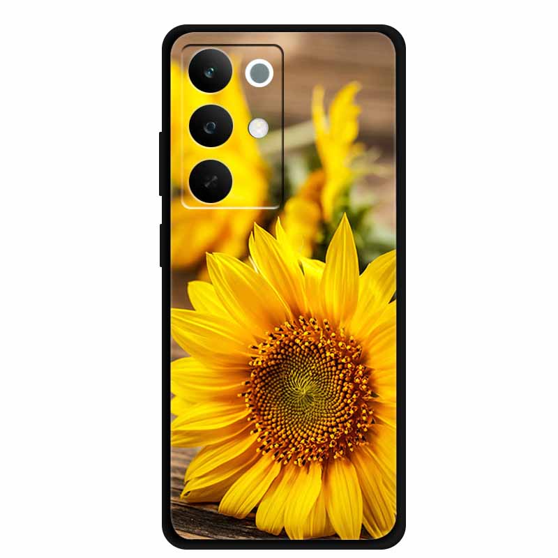 

Чохол для телефону Realme C85 5G 2025 Квіти Чорний Силіконовий М яка Задня Кришка Чохол Для Realme C85 Pro Чохол 6.8 C 85 Pro Coque Funda Realme C85 5G