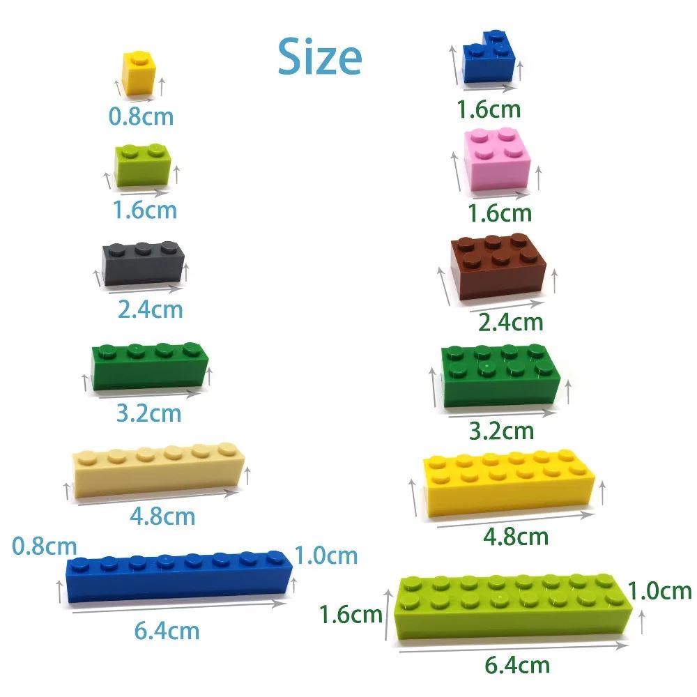 200pcs DIY Building Blocks Thick wall Figures Bricks 1x4 Dots Educational Creative Size Compatible With Brands Toys for Children