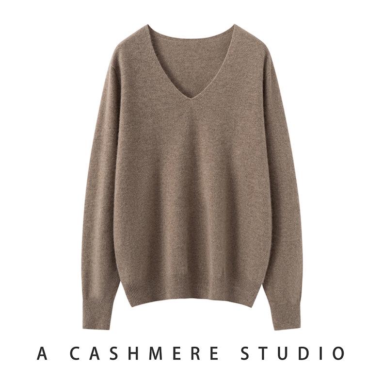 Kang Sai Ni 100% Cashmere Women's Slimming Sweater - Versatile Base Layer Knitwear