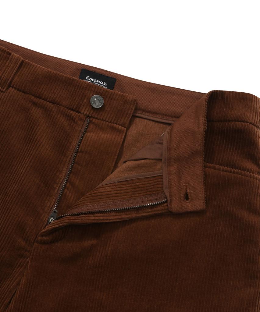 COVERNAT Corduroy Semi-Wide Fit Carpenter Pants Brown