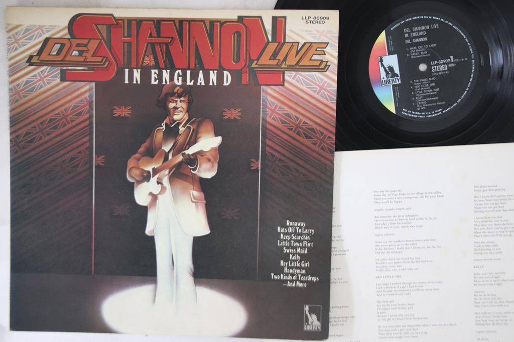 LP Record DEL SHANNON Live In England LLP80909 LIBERTY Japan Rock Used