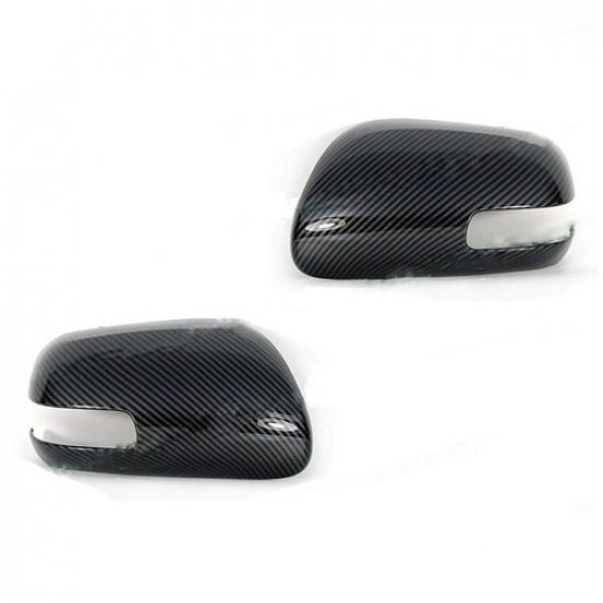 Glossy Carbon Fiber Trim Set For 2012-2016 Scion tC Hatchback Side Mirror Cover