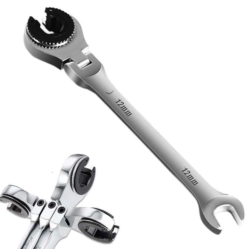 Ratcheting Wrench 8-27mm with Flexible Head for Tight Spaces Tubing Wrench Suitable for Automotive and Home Repairs