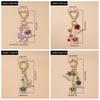 Zinc Zinc Alloy Enamel Butterfly Keychain DIY Heart Key Ring Lovely Bag Charm  Car Keyring