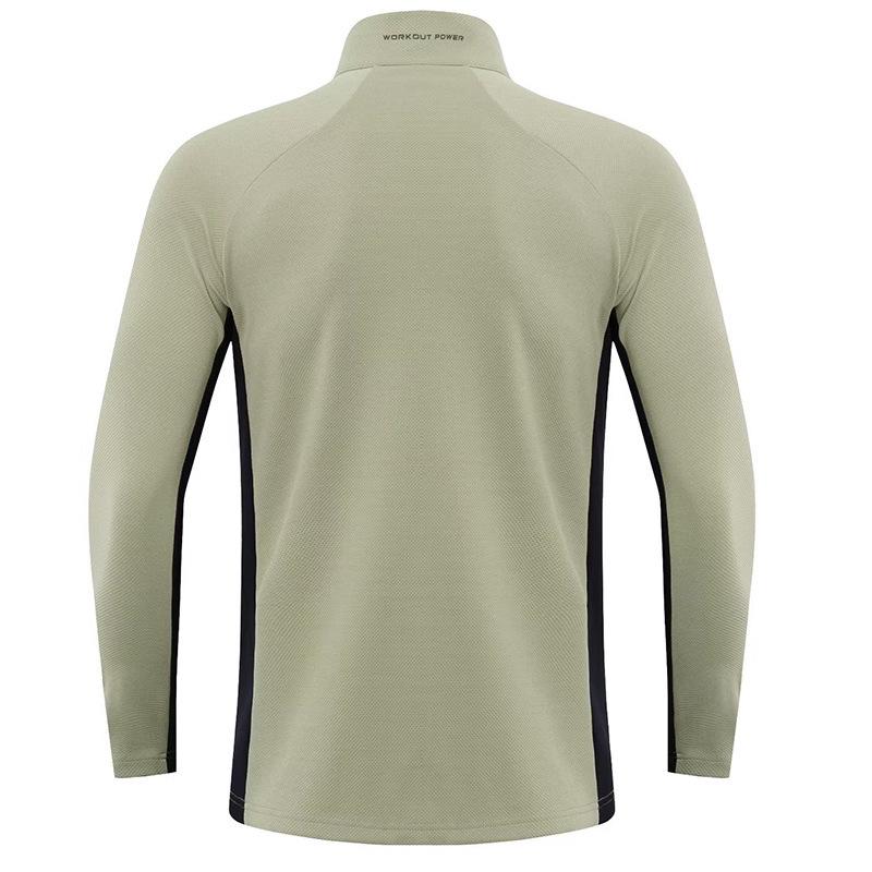 2024 Autumn/Winter Men's Long Zipper Sports Jacket - Stand Collar, Outdoor Fitness & Casual Running Wear