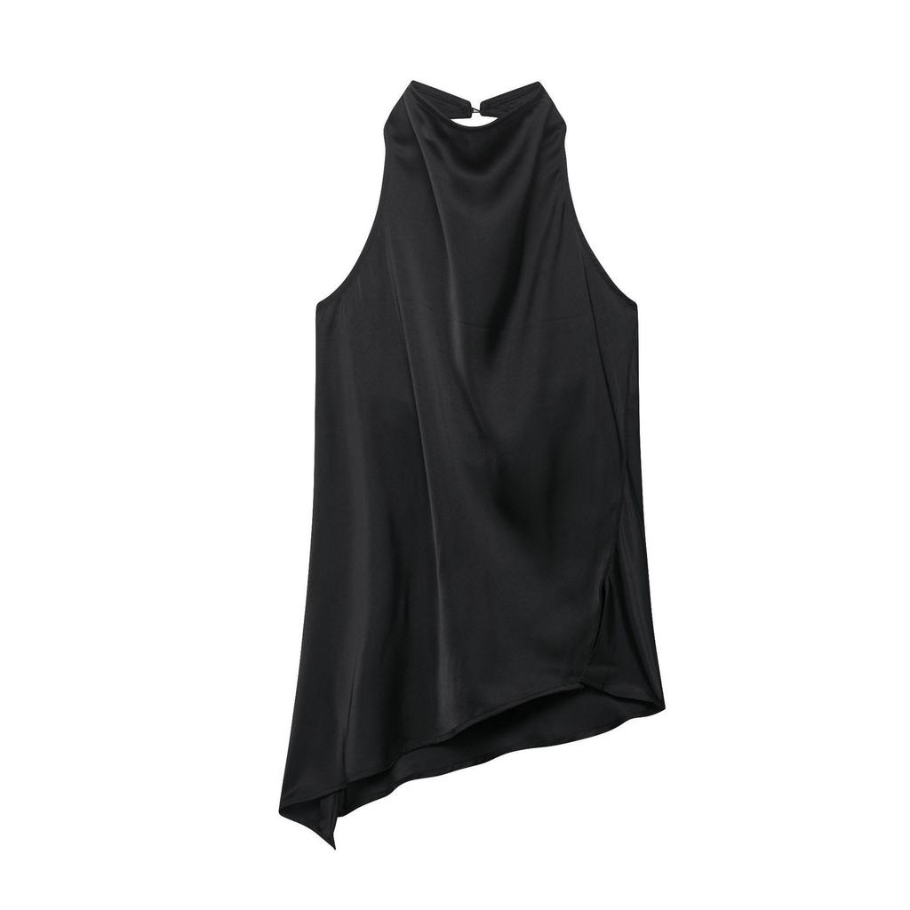 New Women's European & American Style Satin Halter Neck Top - Summer Casual Fashion