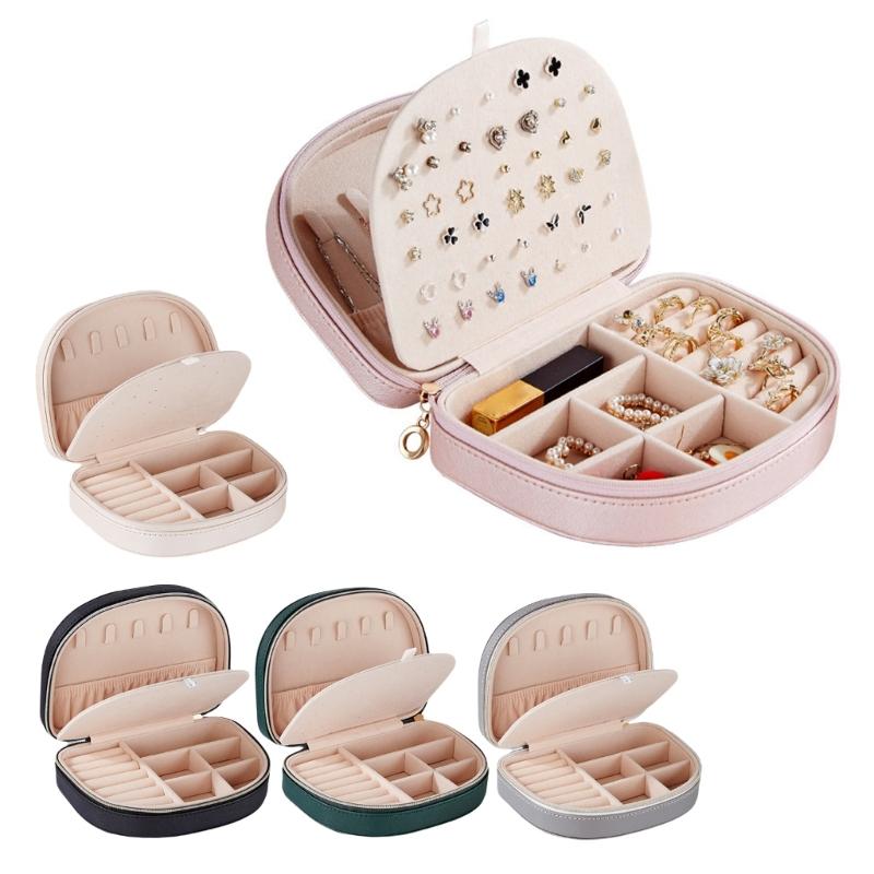 Elegant Jewelry Organization Case Professional Jewelry Storage Holder Box Practical Leather Case for Safekeeping