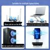 Magnetic Cooling Laptop & Tablet Stand with Silent Phone Holder & LED Lights