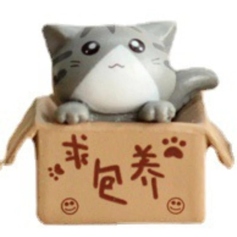 1pcs Mini Cat Ornament Garden Kitten Statue Gift for Kids Children Baby Room Cute Kawaii Toy Miniature Figurines Home Decoration