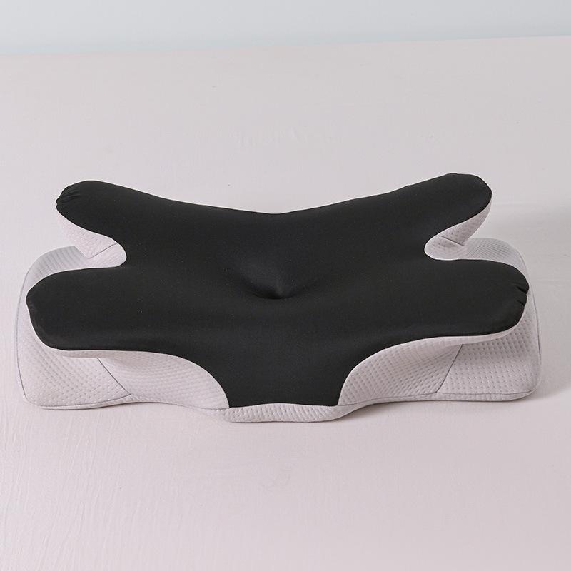 Butterfly-Shaped Memory Foam Pillow for Cervical Support and Neck Protection чёрный