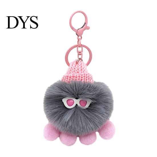 ZeeDier Sleutelhanger Pluche Octopus Sleutelhanger, Pluizig Gevuld Tas Hanger, Hangende Zachte Gebreide Muts met Sleutelhanger voor Rugzakken en Handtassen Sleutelhanger