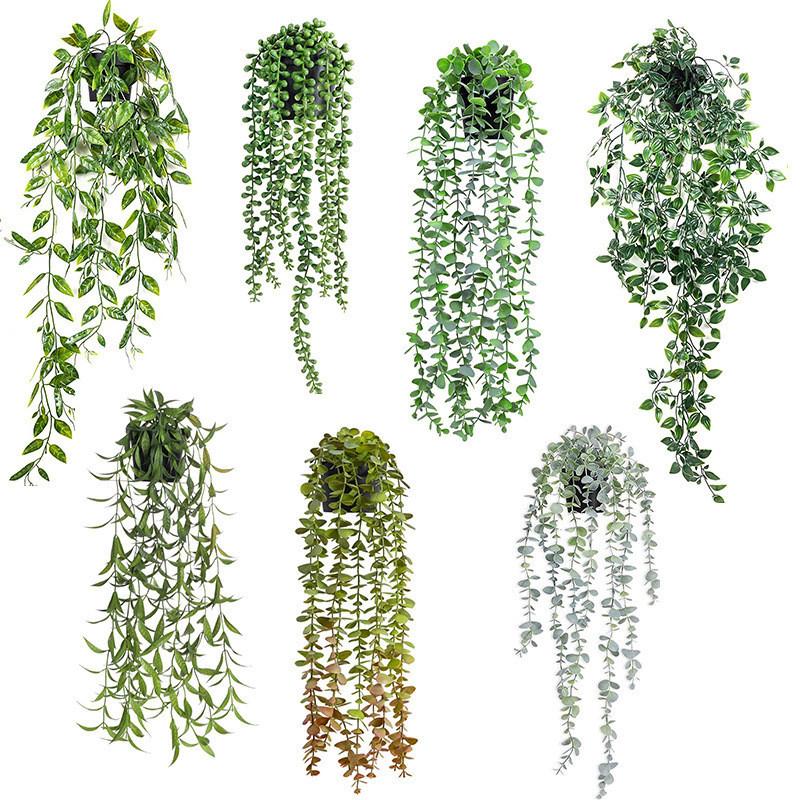 Eucalyptus Indoor Wall Decor Faux Plant With Plastic Leaves For Home Office