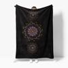 Colorful Floral Mandala Print Blanket - Geometric Pattern Throw Blanket for Sofa Bed Couch Decoration Gift