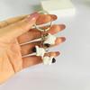 Valentine'S Day Gift Resin Sheep Keychain - Metal And Resin Anime-Themed Oblong Keyring with Ring Buckle, Animal-Shaped Charm Pendant