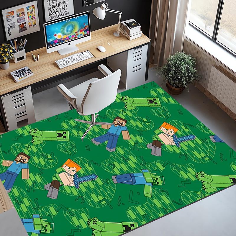 Tappeto con motivo Minecraft, Tappetino da interno/esterno, per Picnic, Sala giochi, Camera da letto, Ufficio, Soggiorno, Tappeto decorativo per la casa, Regalo di compleanno