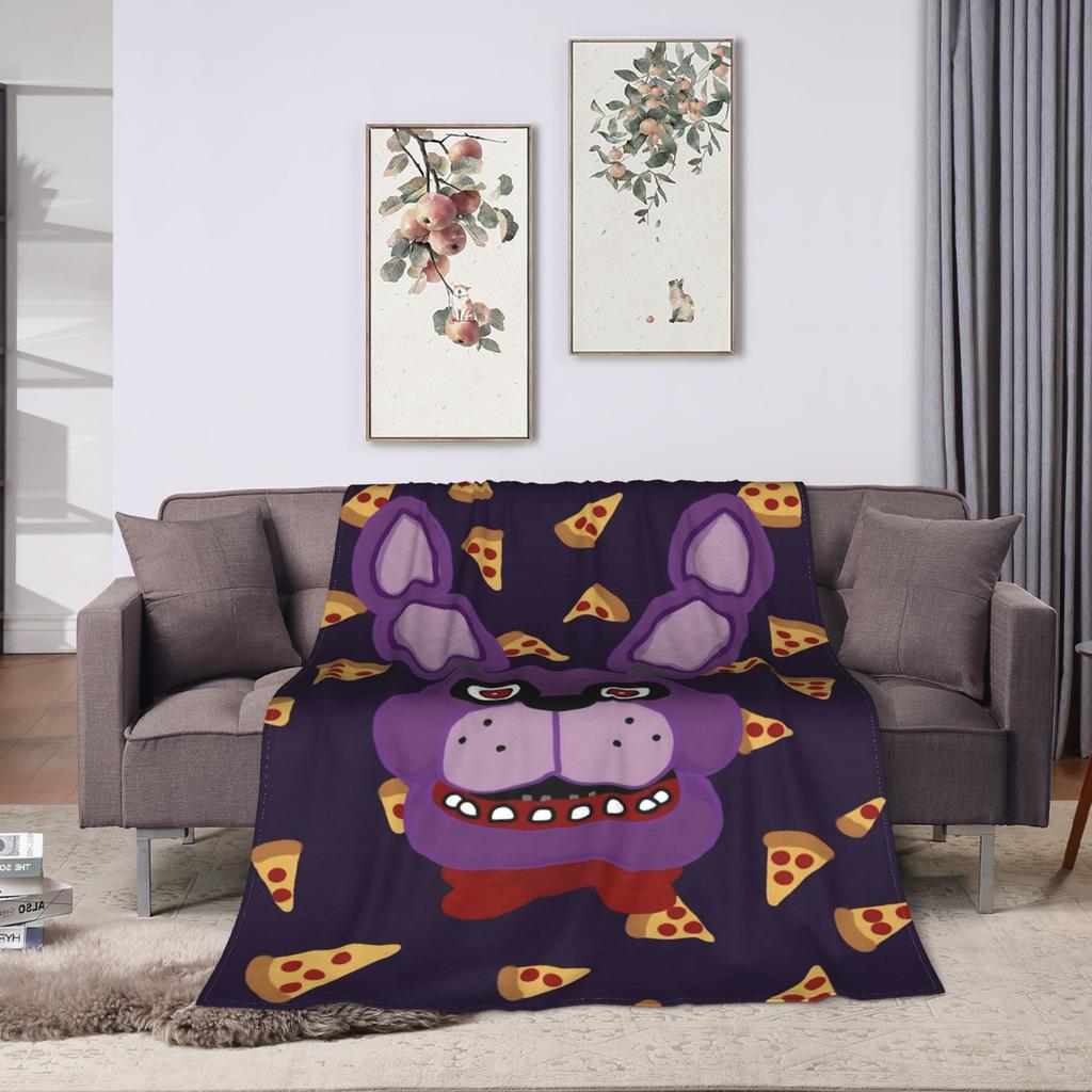 FNAF At Freddys Blankets Velvet Winter Portable Lightweight Thin Throw Blankets for Sofa Office Bedspreads