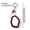 Exquisite Temperament Red Heart Bow Charms Keychain Versatile Phone Pendant  Backpack Hanging Ornament Accessories Gifts