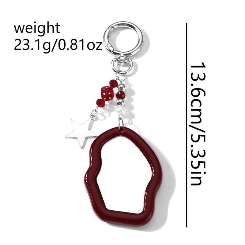 Exquisite Temperament Red Heart Bow Charms Keychain Versatile Phone Pendant Backpack Hanging Ornament Accessories Gifts