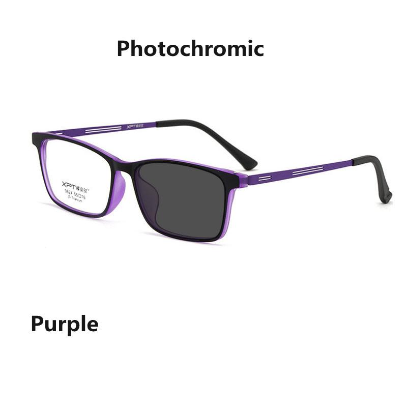 Ultralight Anti Blue Light Reading Glasses Photochromic Titanium Alloy Frame for Men Women Outdoor Optical