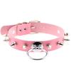 CollarNecklaceChokerPunkRockHarajukuGothic LolitaCosplayCuteSexyUnisexMensWomensAccessorySpik yStudsVisual KeiAlloyPU Humans (Pink)