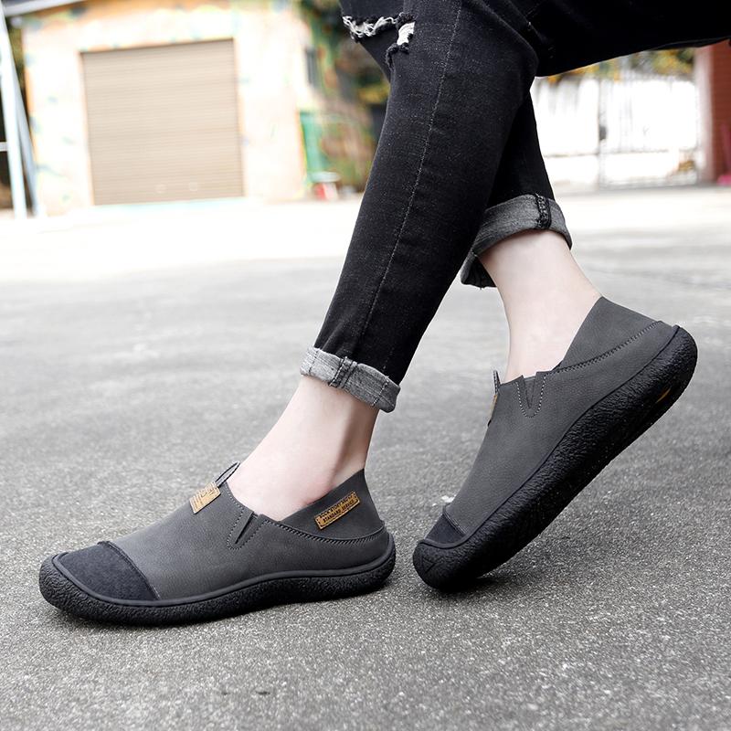 Herren Slipper Handgefertigt Lässige Lederschuhe Slip-on Fahrschuhe Mokassins