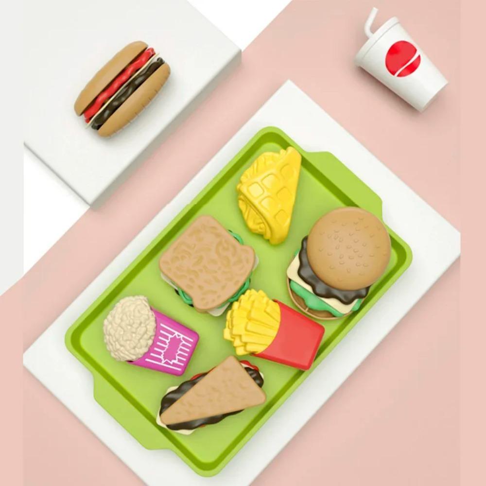 9 PCS Set Detachable Plastic Snack Hamburger Pretend Toy Kids Kitchen Play House Food Toy