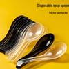 Black Disposable Individually Wrapped Spoons