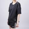 adidas Sports Lifestyle Serie Einfarbig Schlicht Rundhals Bequemes Kurzarm T-Shirt Damen T-Shirts Schwarz CG2082