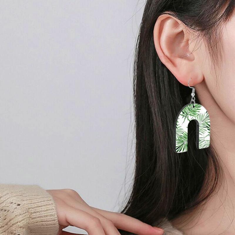 Sublimation Earrings with Cardboard Double Sided Heat Transfer Love Heart Water Drops Round Various Shapes Earrings