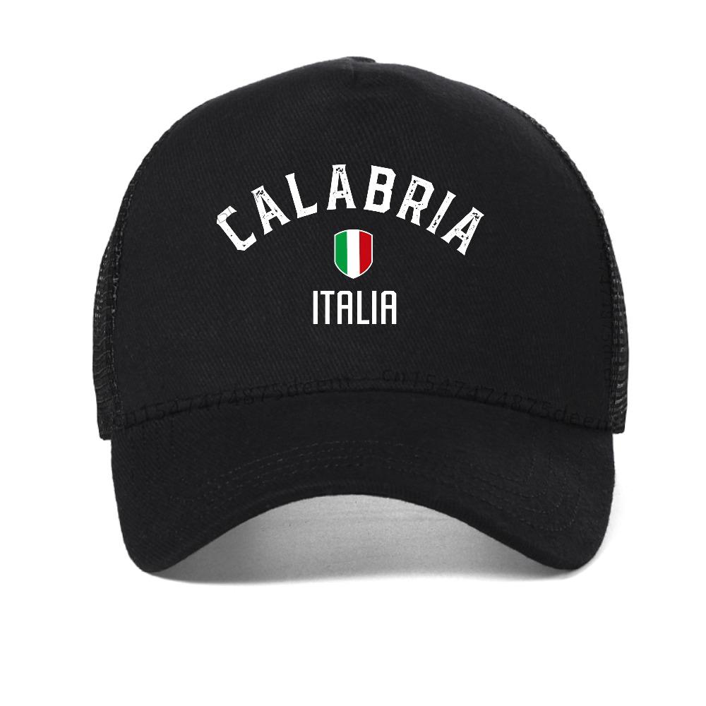Calabria Italia Stampa Grafica Cappellino da Baseball in Rete Unisex Estivo Outdoor Regolabile Cappelli Casual Traspirante Cappello Parasole