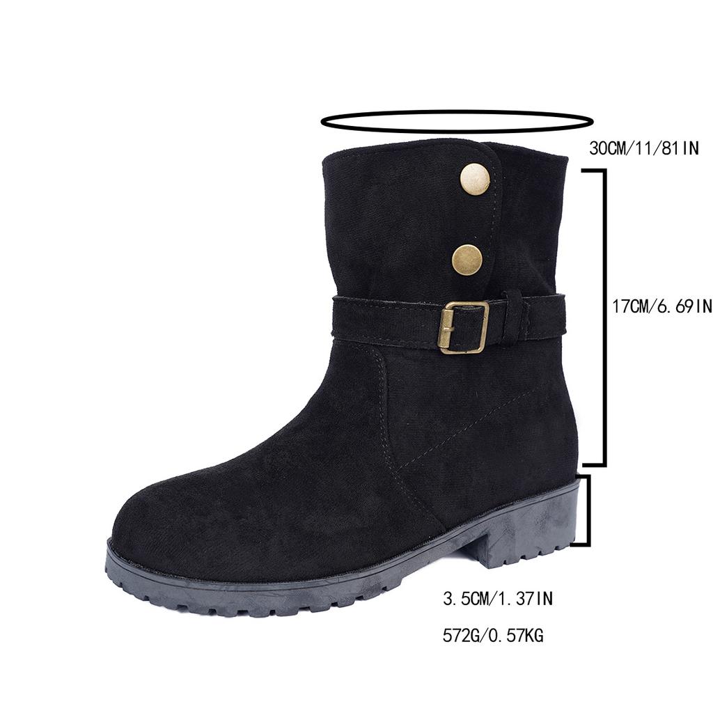 Große Größe Ärmel kurze Stiefel Damen 2025 neu Retro Britischer Stil Ritterstiefel Französische mittelhohe Schaft Damenstiefel