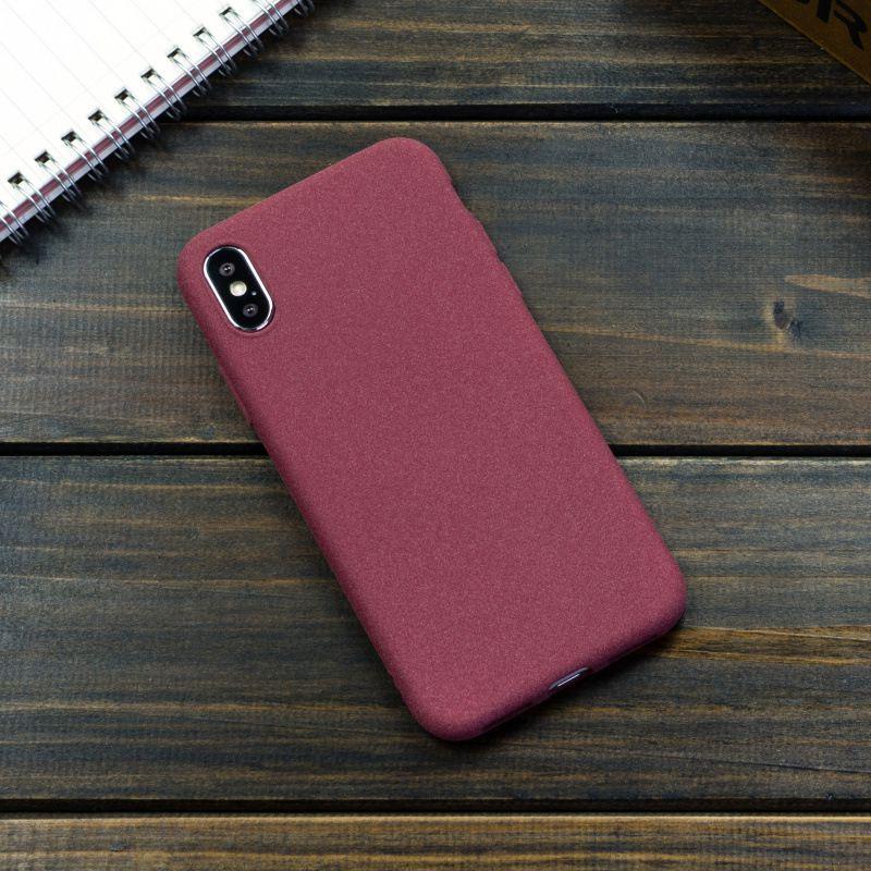 For Iphone 8 7 6 X Plus Shockproof Thin Soft Tpu Sandstone Matte Back Cover Case
