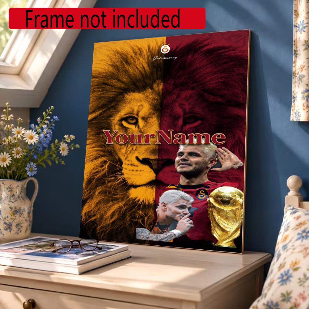 Galatasaray Personalized Name Diamond Paintings Mosaic Wall Round Diamond Art Painting Kits Embroidery Crystal Accessories Frameless