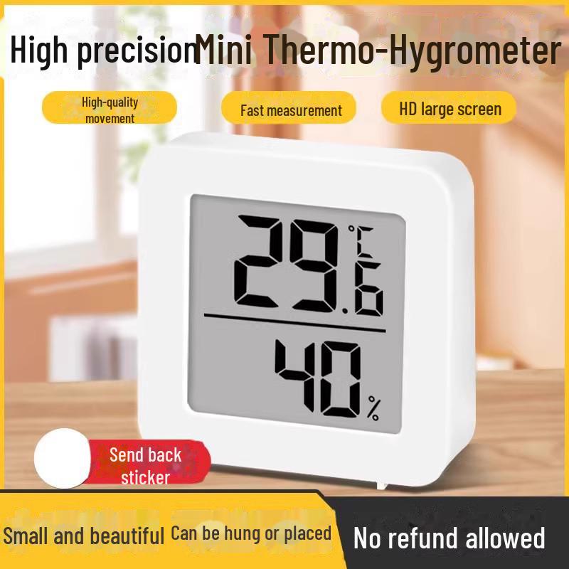 Uniwersalny Mini Termometr i Higrometr Samochodowy do Wnętrza z Taśmą Dwustronną