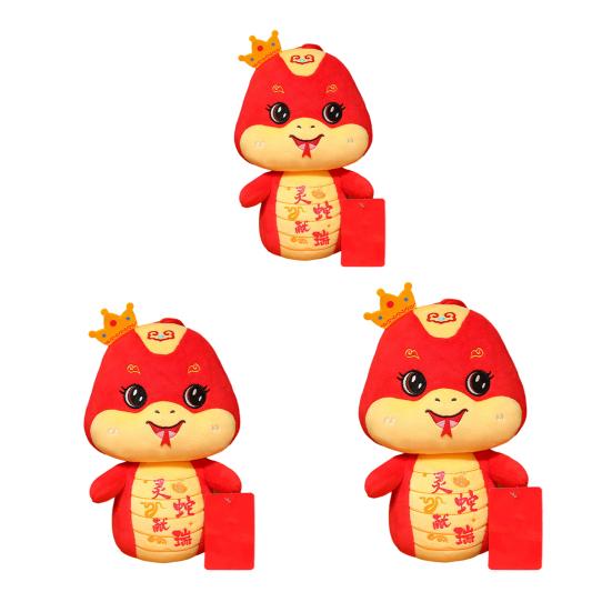 Lalka pluszowa wąż 2025 Rok węża pluszowa zawieszka ze smyczą kreskówka