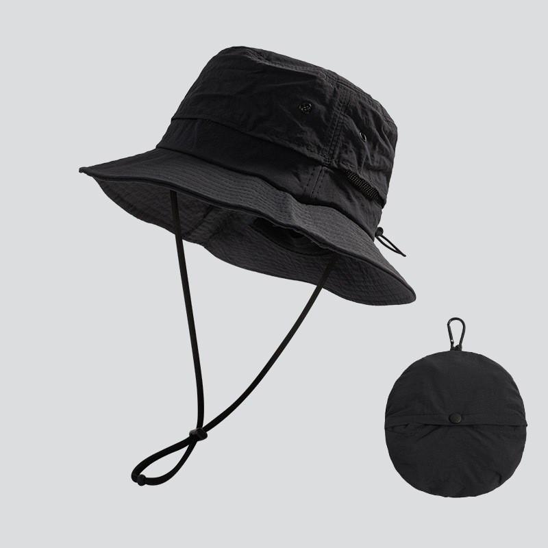 Outdoor Sun Protection Hat With Wide Brim Nylon Foldable For Men And Women