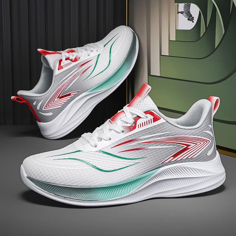 New Running Shoes Men and Women Couples Mesh Breathable Fly-woven Shoes Lightweight Shock Absorption Non-slip Fashion Casual Jogging Shoes