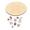 Healing Crystal Grid Board Set Colorful Crystal Grid Divination Boards with Chakras Crystal Stone for Meditation Sleep