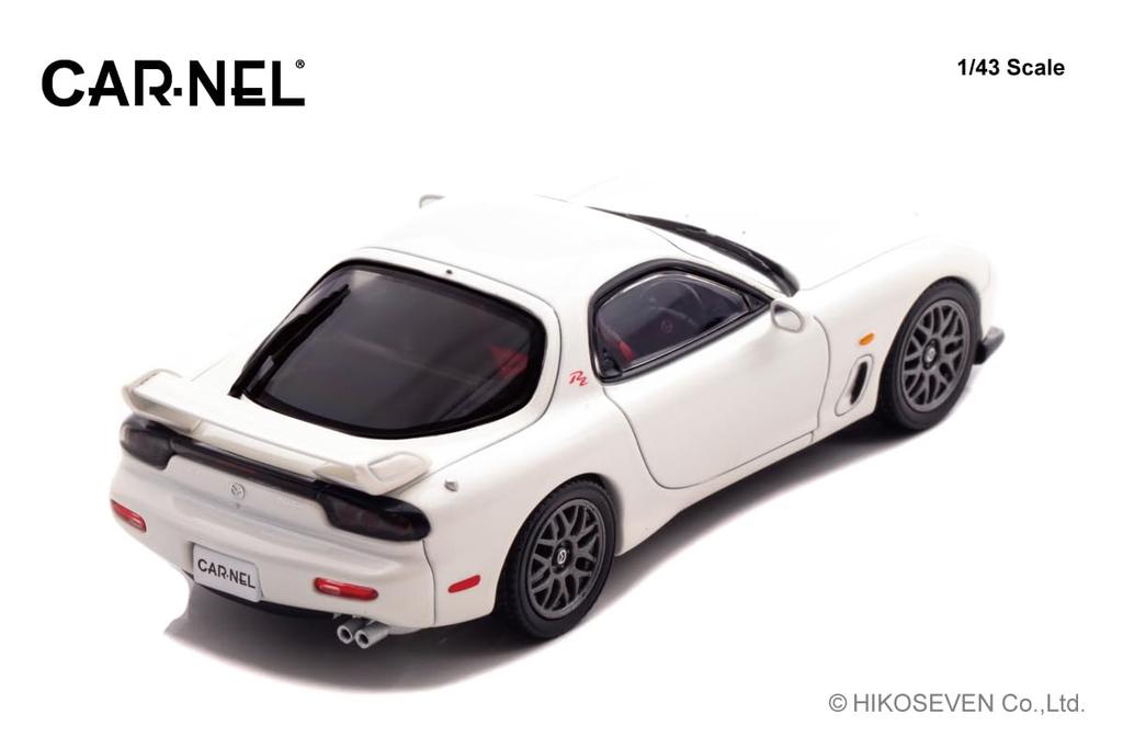 CARNEL Scale Mazda Type RZ 2000 Snow White Pearl Mica Finished Product CN430003 1/43 RX-7 (FD3S)